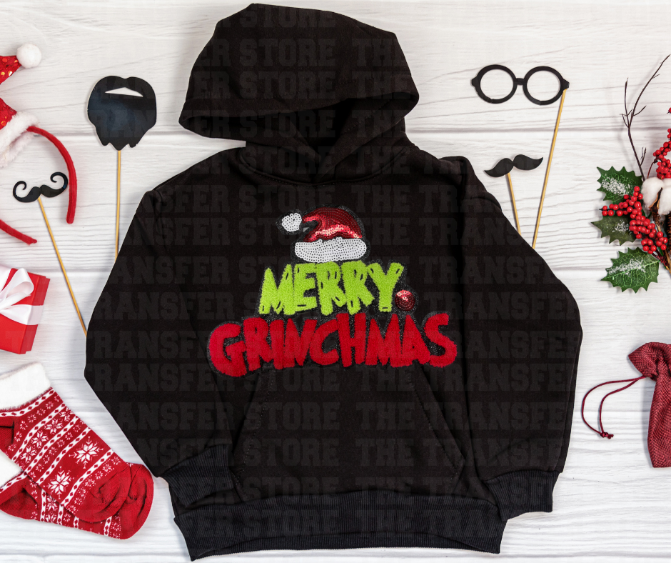 Merry Grinchmas Chenille Patch