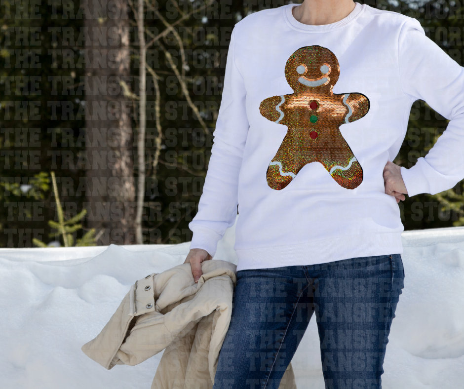 Gingerbread Man Sequined Patch