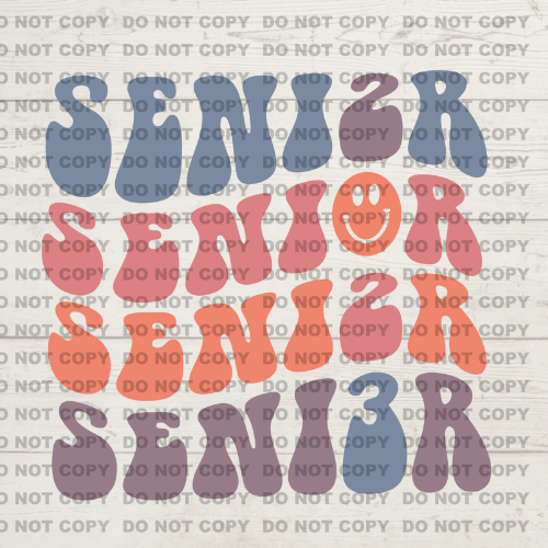Retro Rainbow Senior Wave