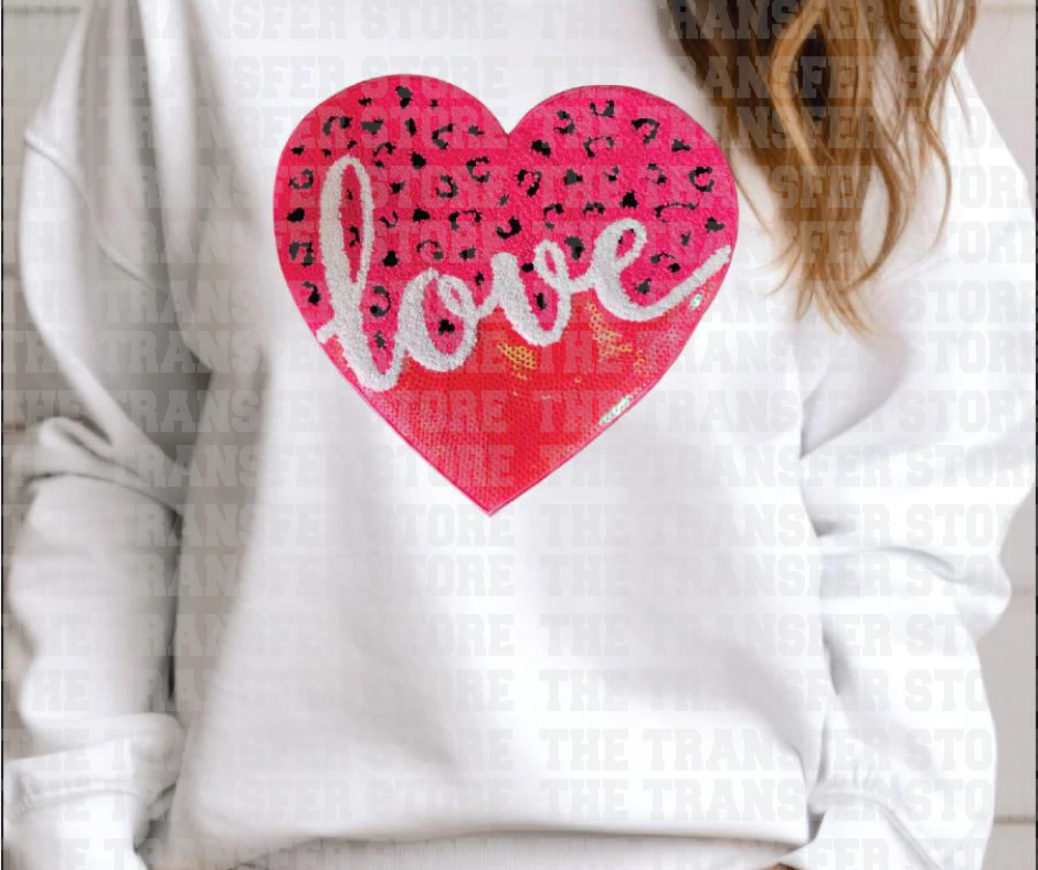 Leopard Love Chenille and Sequin Patch