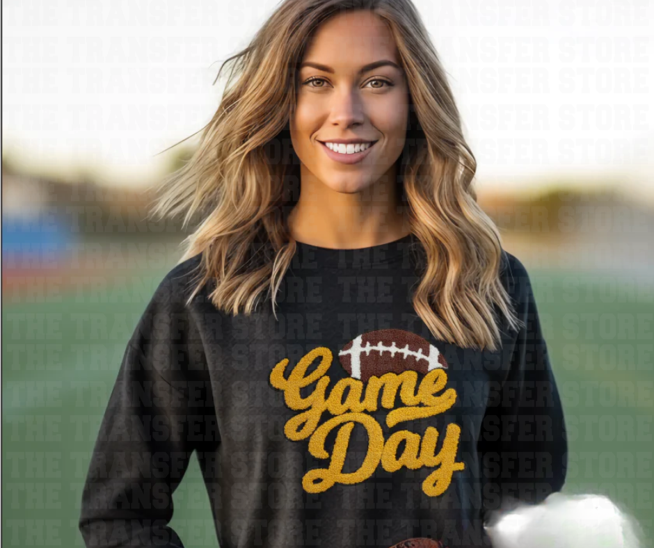 Yellow Game Day Chenille Patch