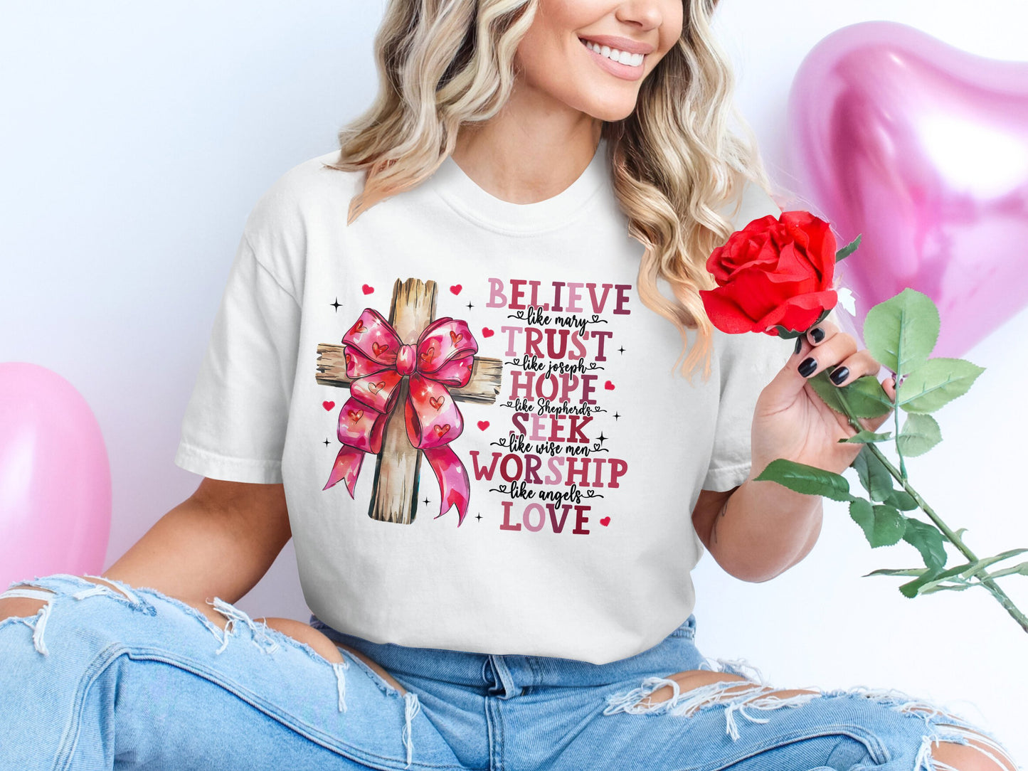 Believe & Trust Jesus Valentine Cross