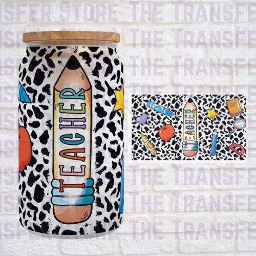 Animal Teacher UV DTF Cup Wrap 16oz