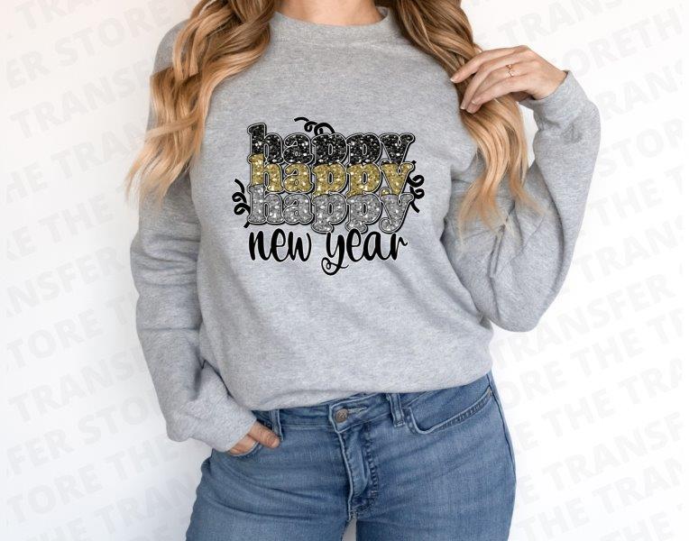 Stacked Happy New Year