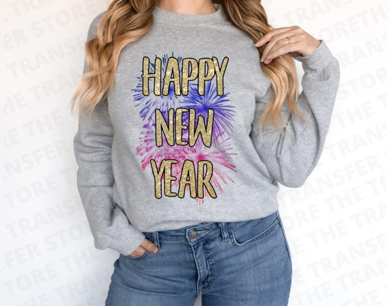 Happy New Year with Fireworks