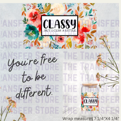 Classy but I Cuss UV DTF Cup Wrap 16oz