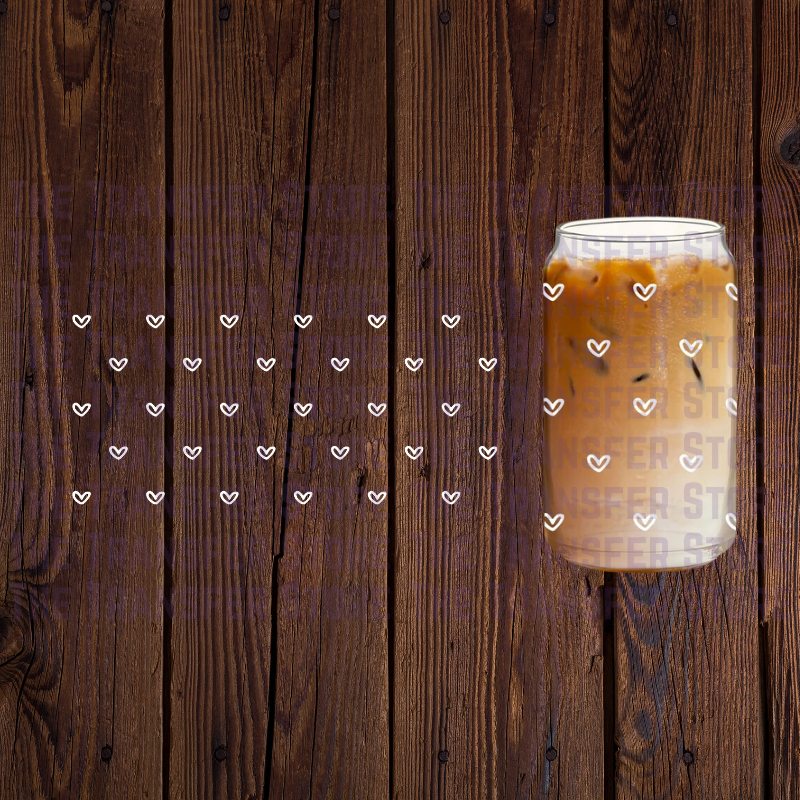 Simple Hearts UV DTF Cup Wrap 16oz