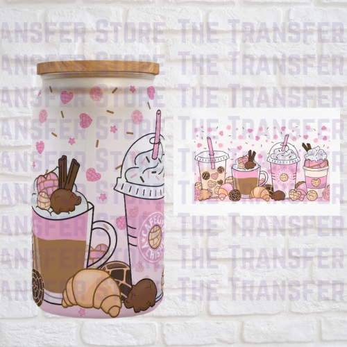 Pink Frappe UV DTF Cup Wrap 16oz