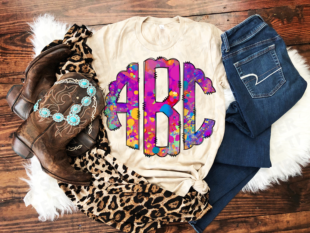 Paint Splatter Monogram