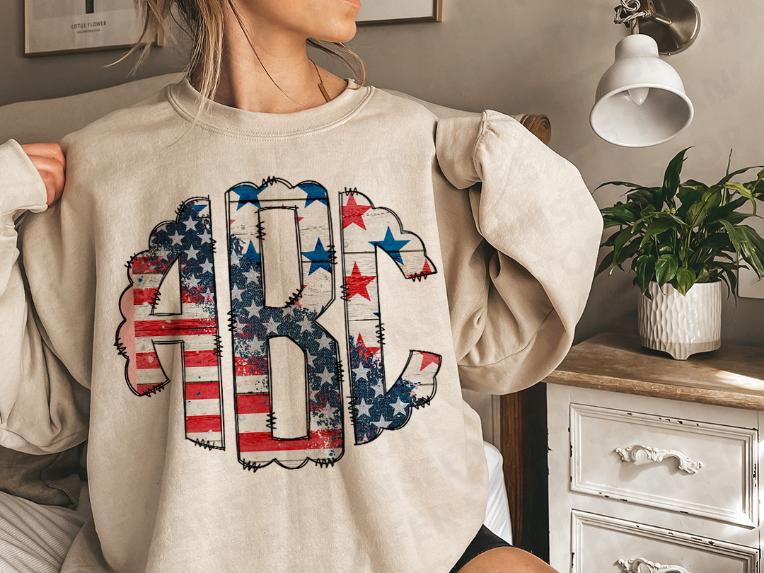 American Flag Monogram