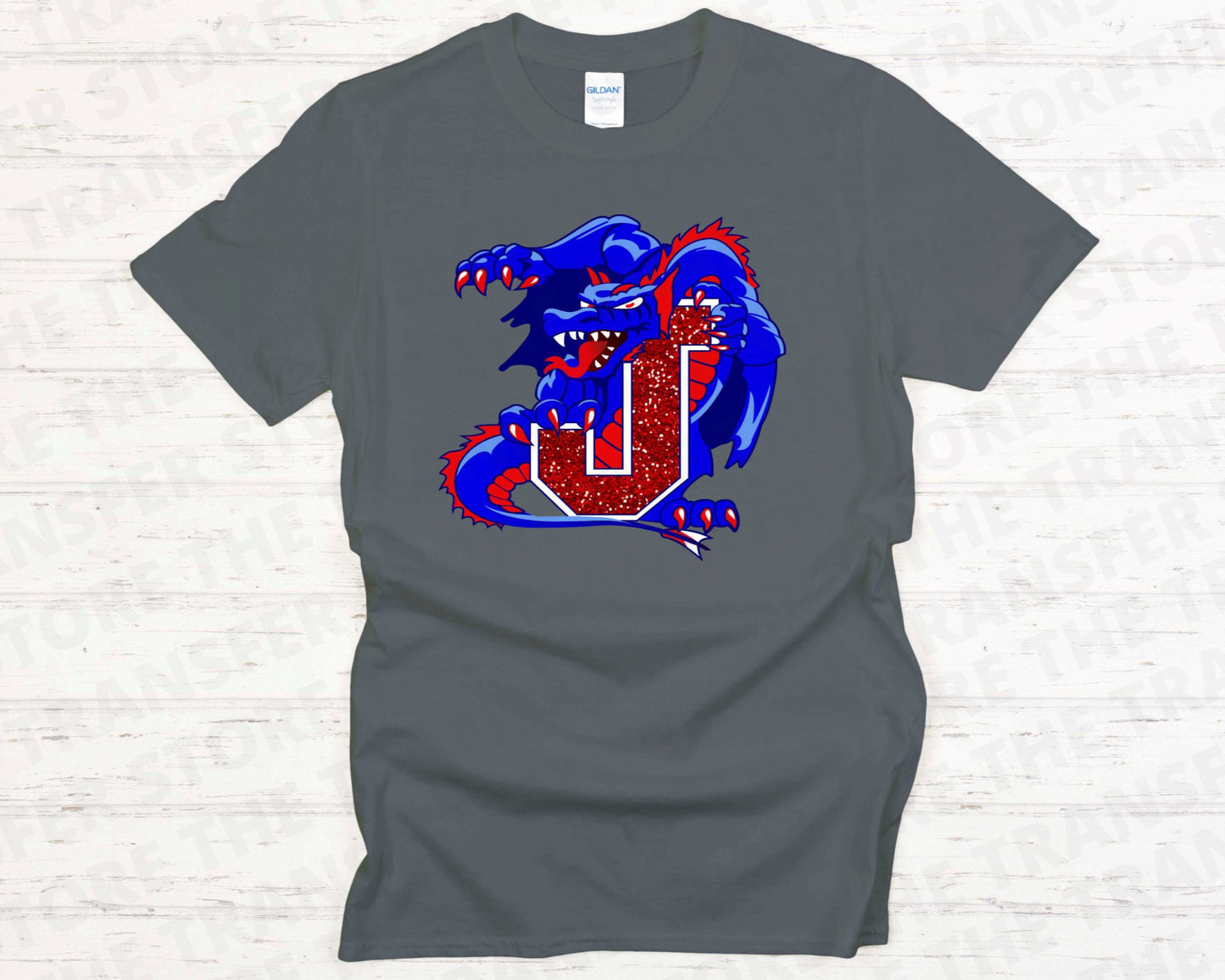 Dragon J Glitter Printed T-Shirt