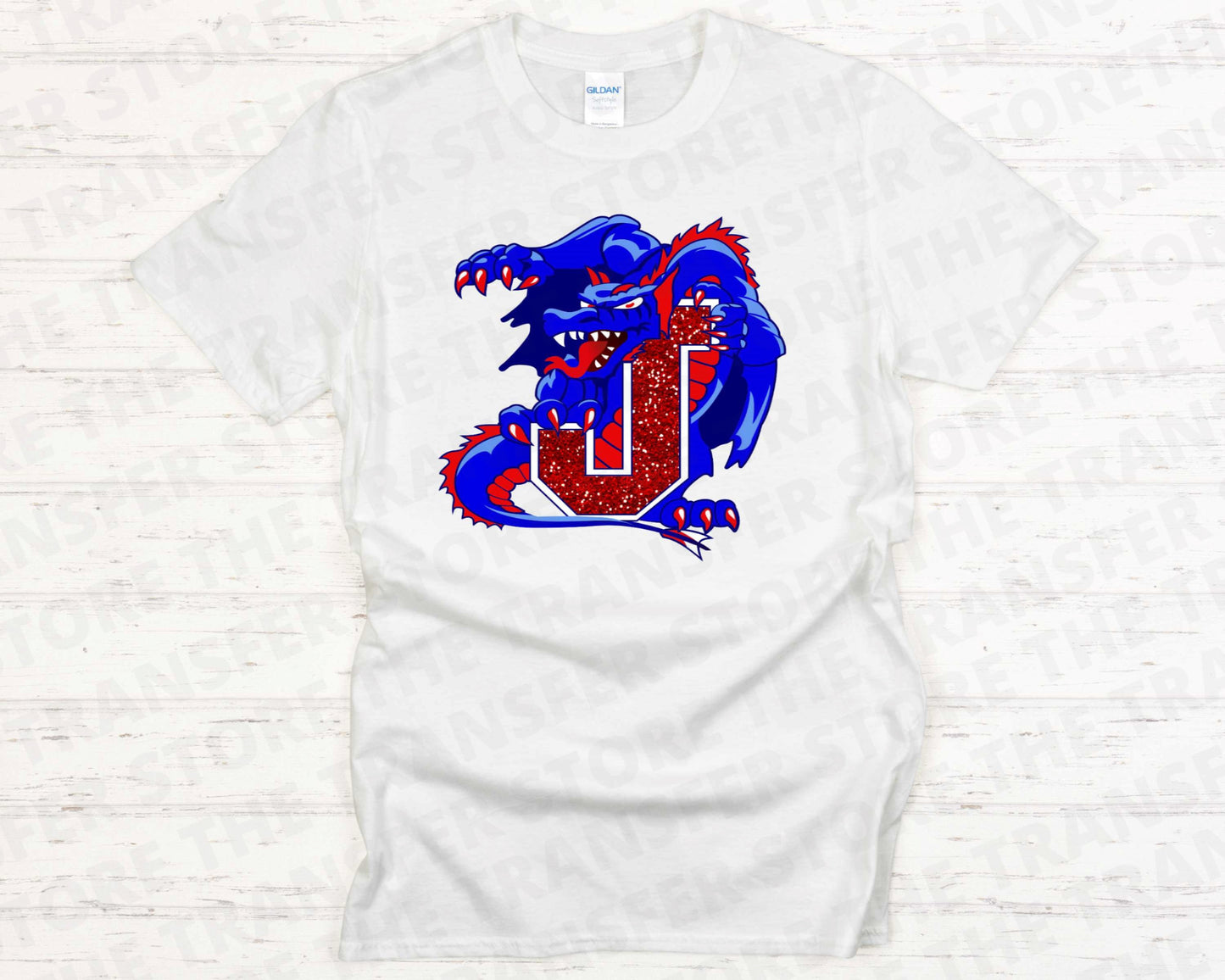 Dragon J Glitter Printed T-Shirt
