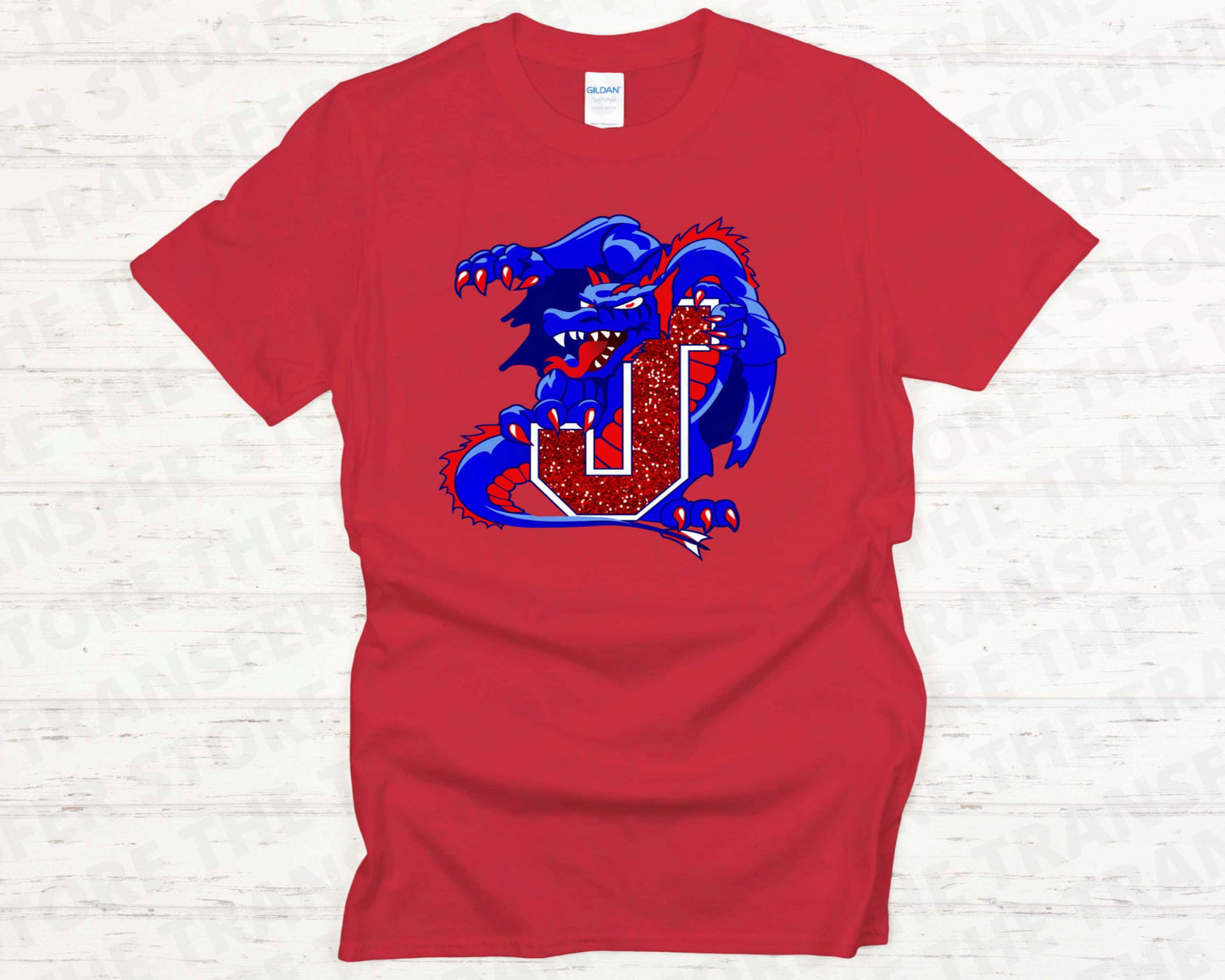 Dragon J Glitter Printed T-Shirt