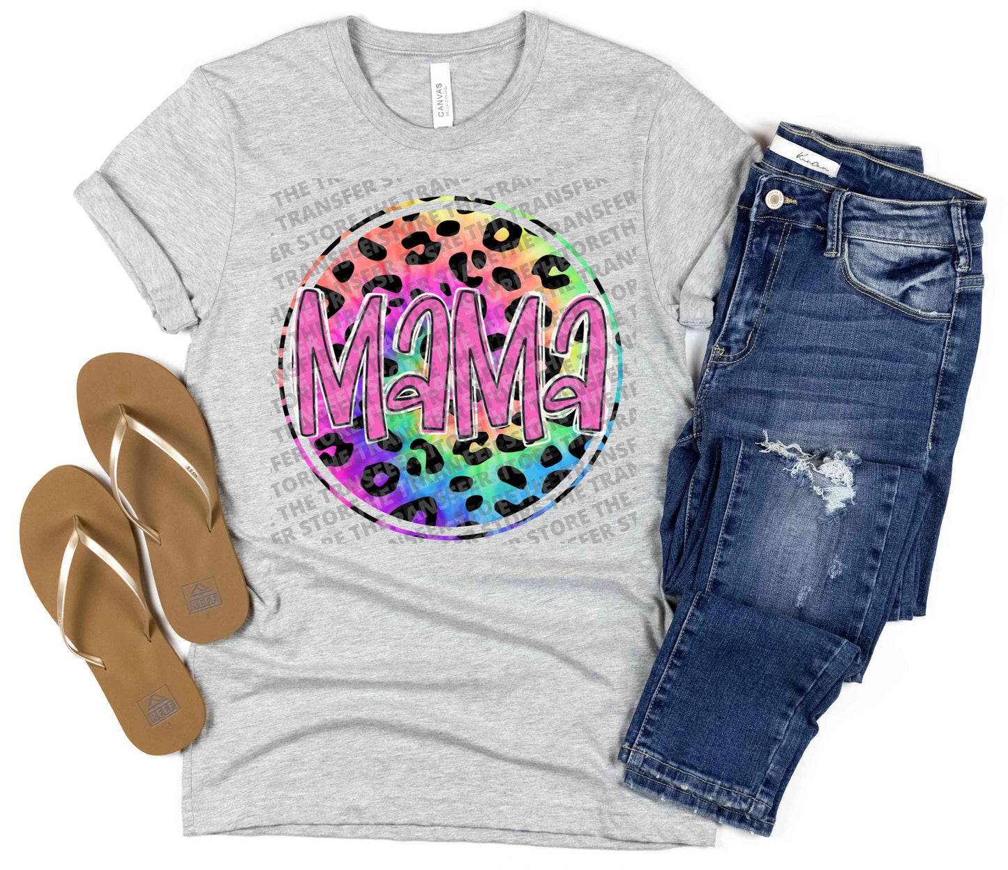 Rainbow Leopard Circle Mama