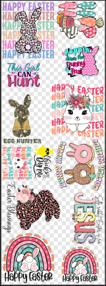 Easter Gang Sheet- Gang Sheet #1- Adult and Youth