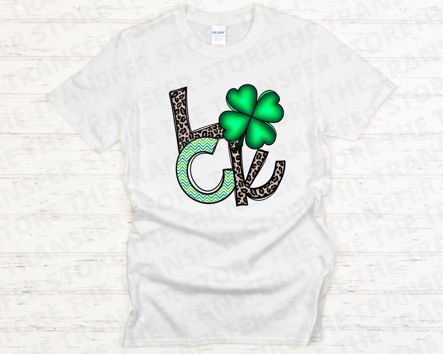 Leopard Love Stacked With Four Leaf Clover