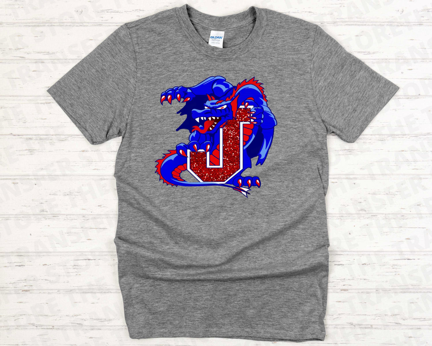 Dragon J Glitter Printed T-Shirt