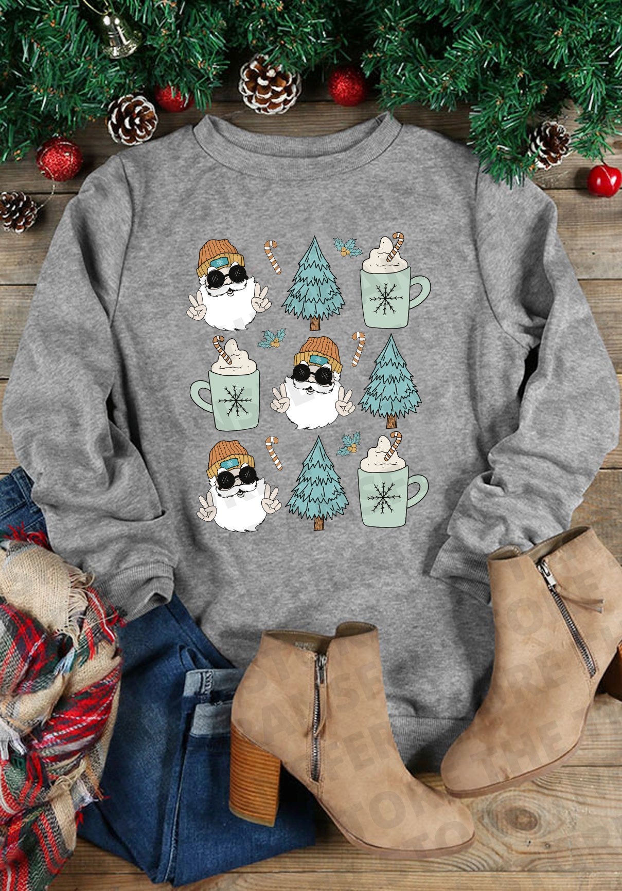 Santa Claus Tree Collage