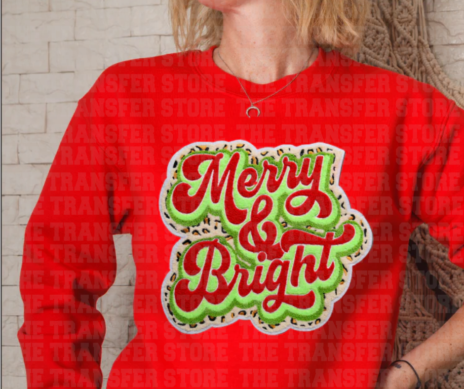 Merry and Bright Chenille Patch