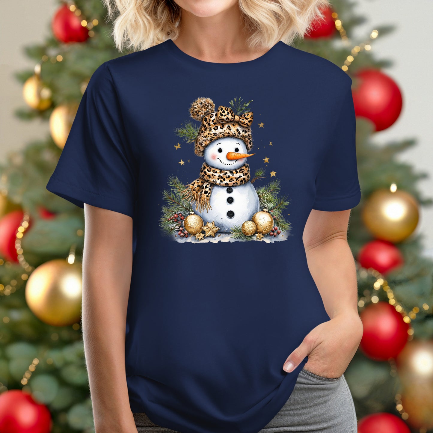 LEOPARD SNOWMAN - NAVY