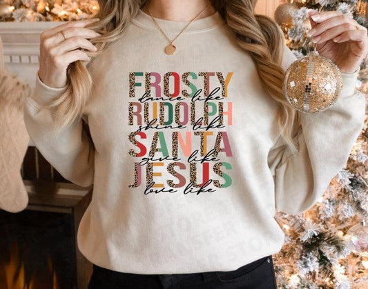 Frosty Rudolph Santa Jesus