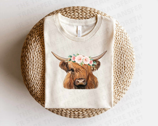 Boho Cow with Floral
