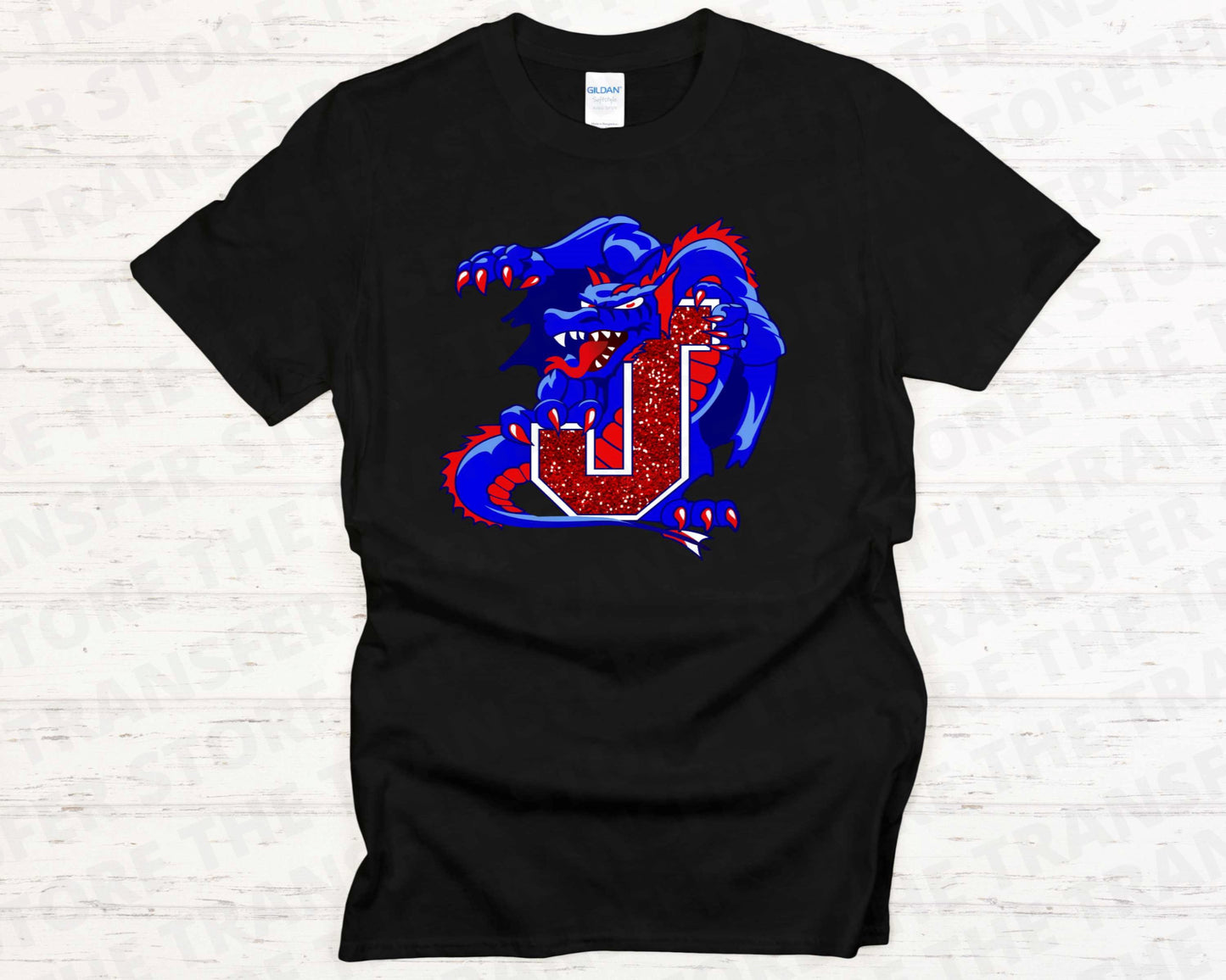 Dragon J Glitter Printed T-Shirt