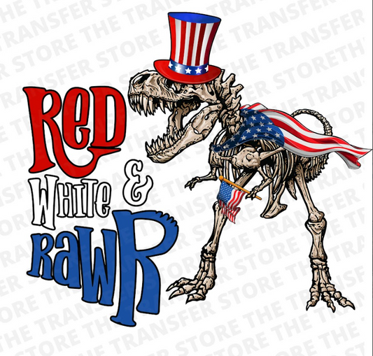 Red White and Rawr Dino