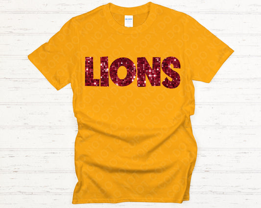 Lions Maroon Bling