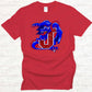 Dragon J Glitter Printed T-Shirt