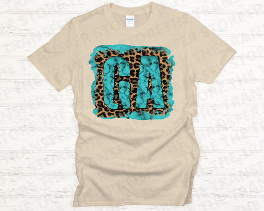 GA Turquoise Leopard